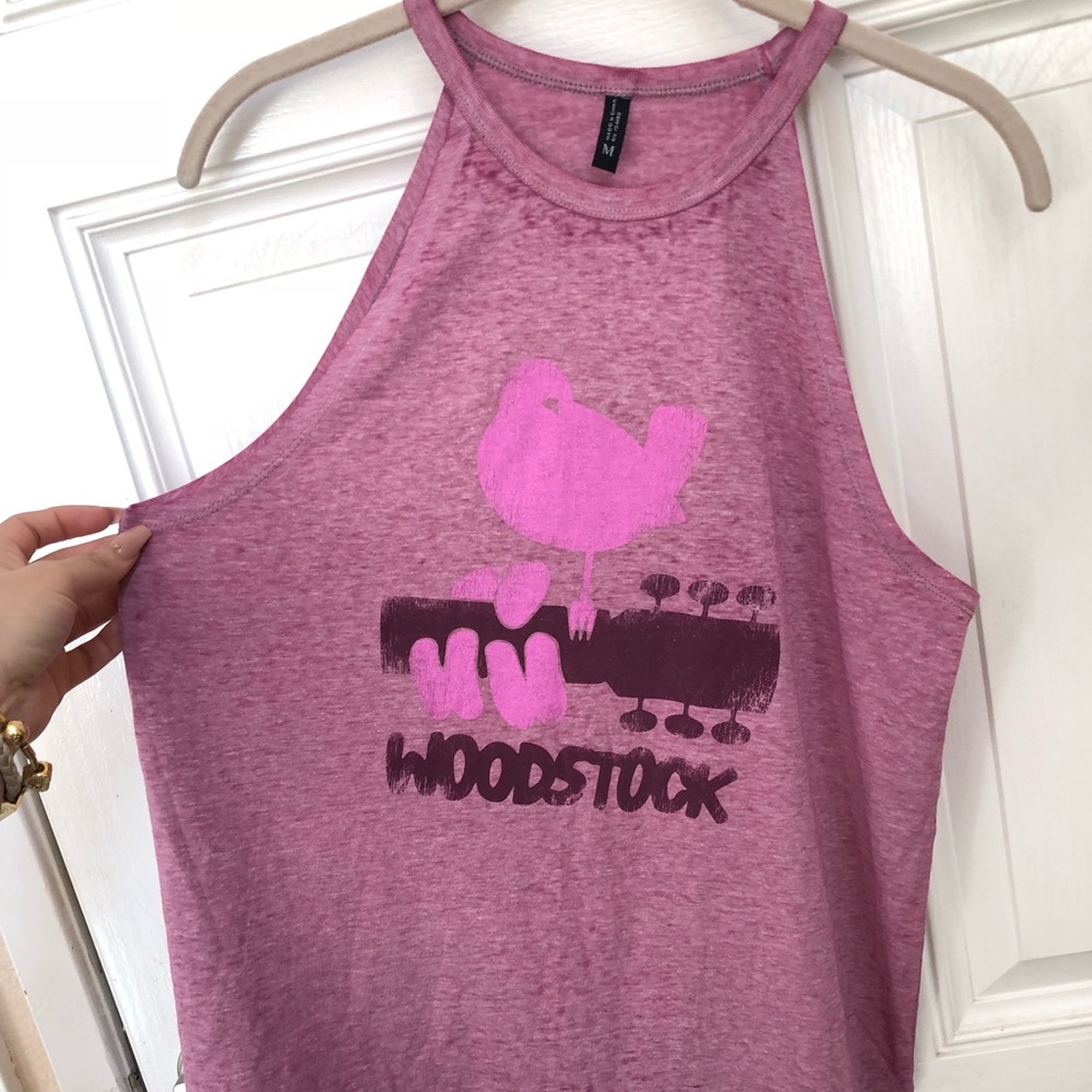 NWOT Woodstock graphic halter tank!
